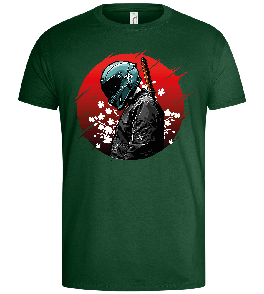 Midnight Samurai Design - Basic men's t-shirt_GREEN BOTTLE_front