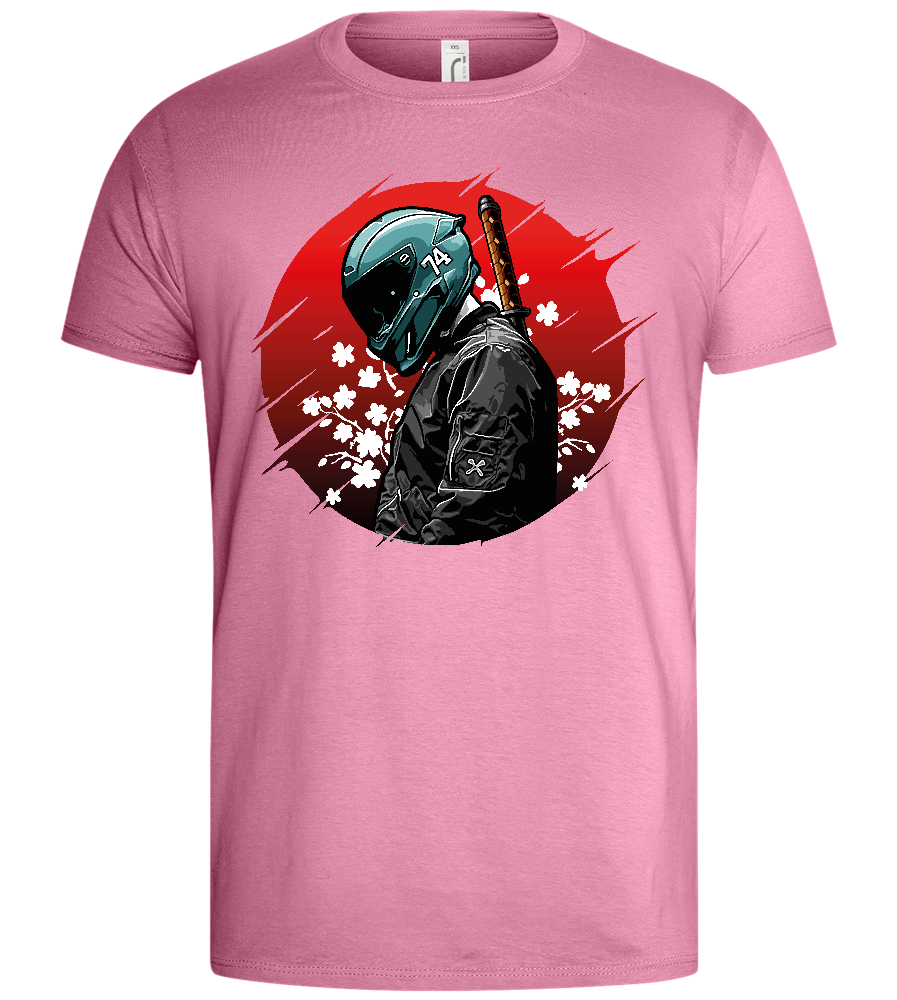 Midnight Samurai Design - Basic men's t-shirt_PINK ORCHID_front