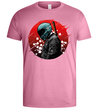 Midnight Samurai Design - Basic men's t-shirt_PINK ORCHID_front