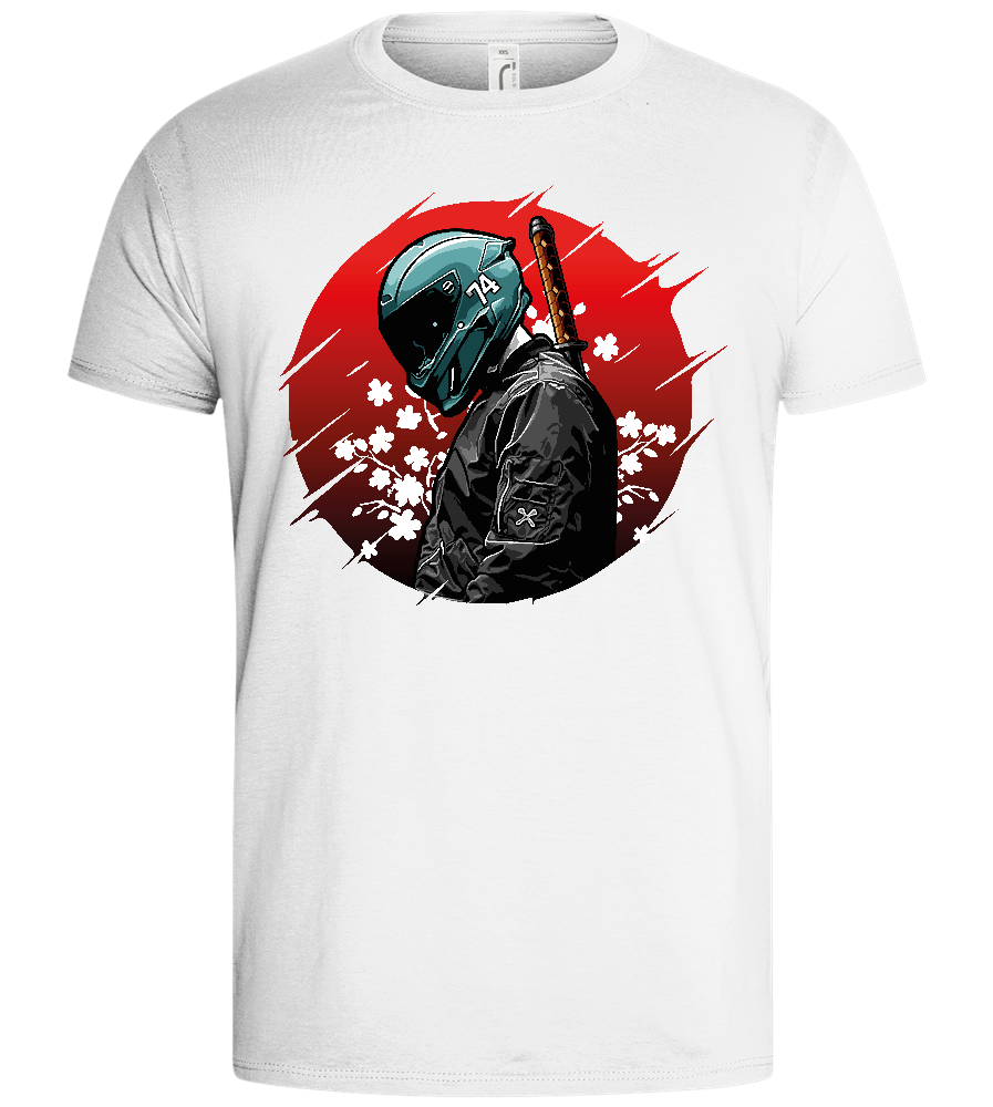 Midnight Samurai Design - Basic men's t-shirt_WHITE_front