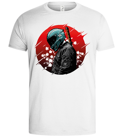 Midnight Samurai Design - Basic men's t-shirt_WHITE_front