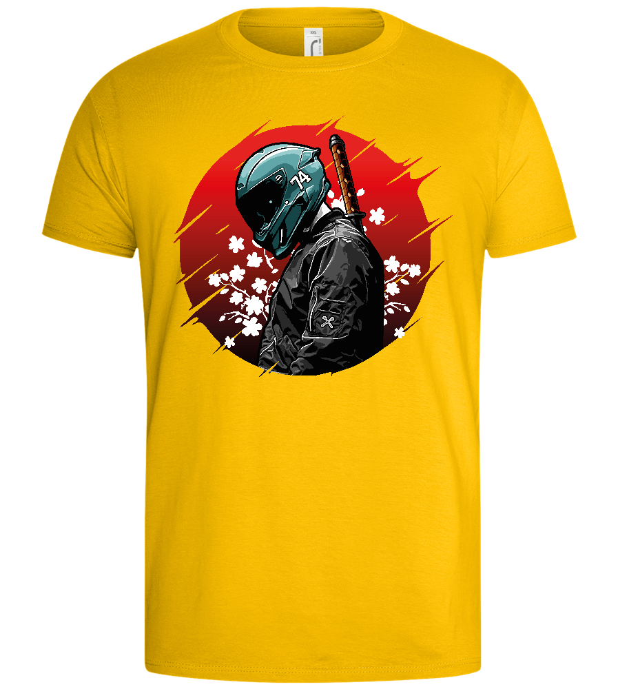 Midnight Samurai Design - Basic men's t-shirt_YELLOW_front