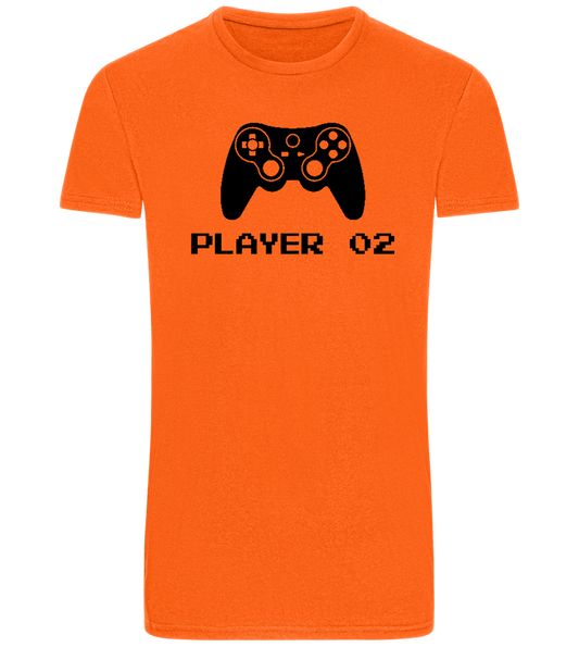 player 2 Design - Basic men's fitted t-shirt_ORANGE_front