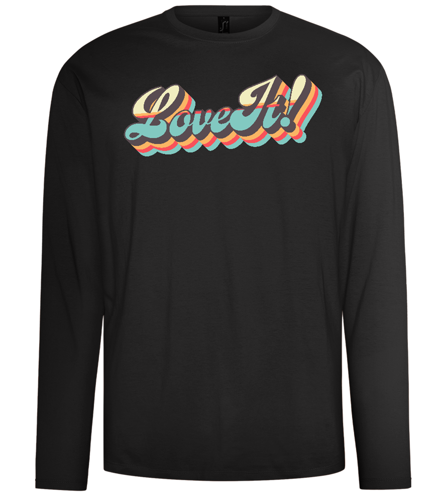 Love It Design - Comfort men's long sleeve t-shirt_DEEP BLACK_front