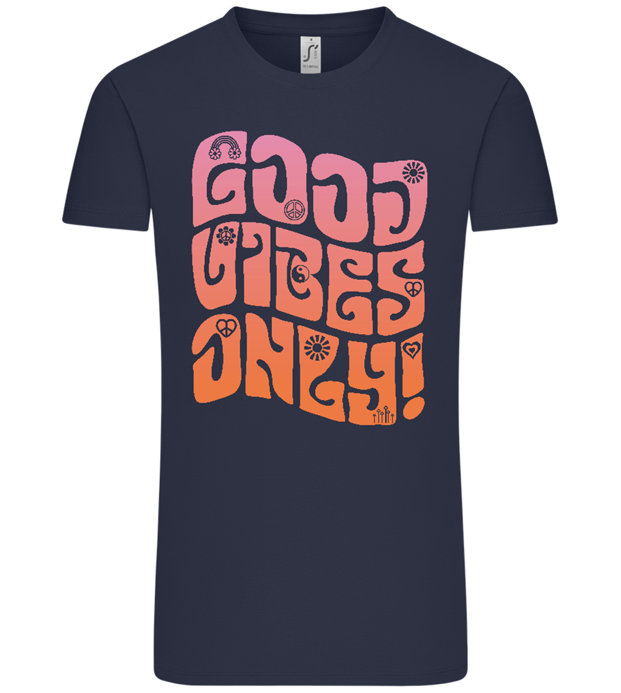 Good Vibes Design - Comfort Unisex T-Shirt_FRENCH NAVY_front