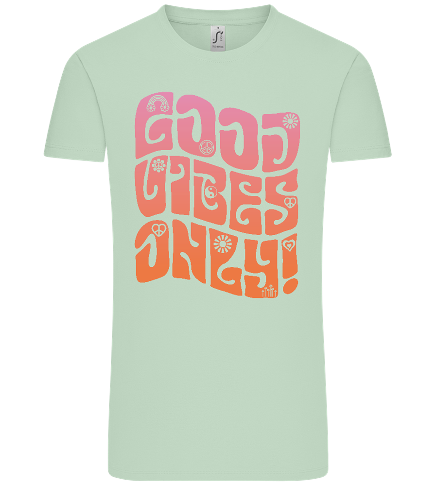 Good Vibes Design - Comfort Unisex T-Shirt_ICE GREEN_front