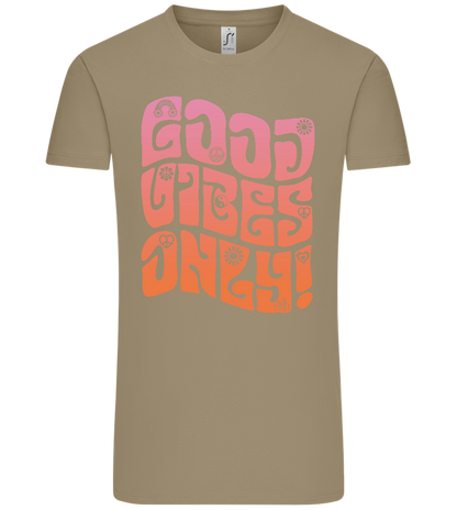 Good Vibes Design - Comfort Unisex T-Shirt_KHAKI_front