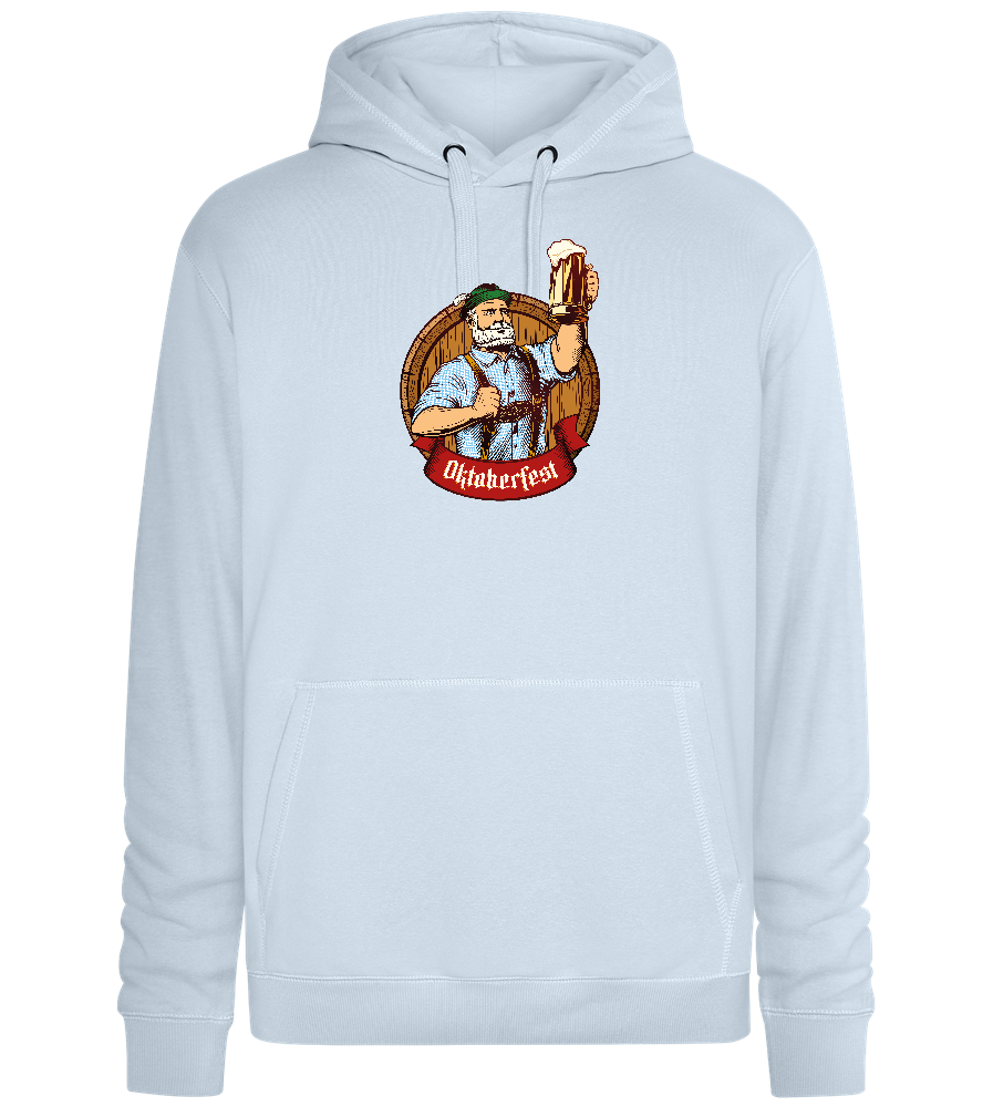 Oktoberfest Man Design - Premium unisex hoodie_CREAMY BLUE_front