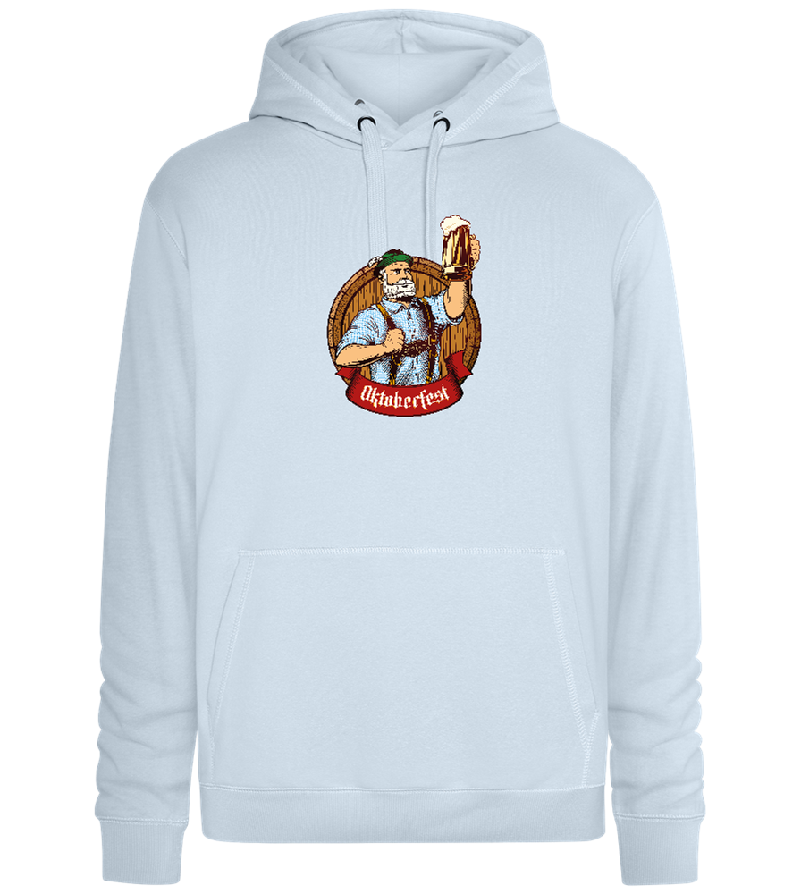 Oktoberfest Man Design - Premium unisex hoodie_CREAMY BLUE_front