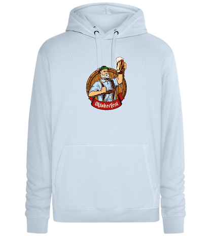 Oktoberfest Man Design - Premium unisex hoodie_CREAMY BLUE_front