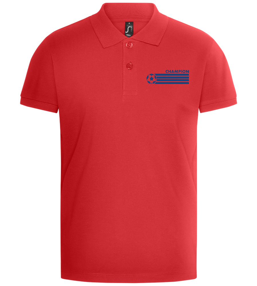 Champion Ball Design - Premium kids polo shirt_RED_front