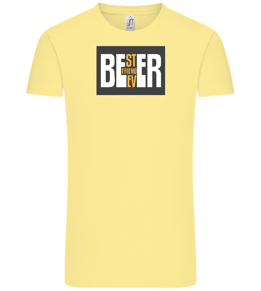 Beer Best Friend Design - Comfort Unisex T-Shirt_AMARELO CLARO_front