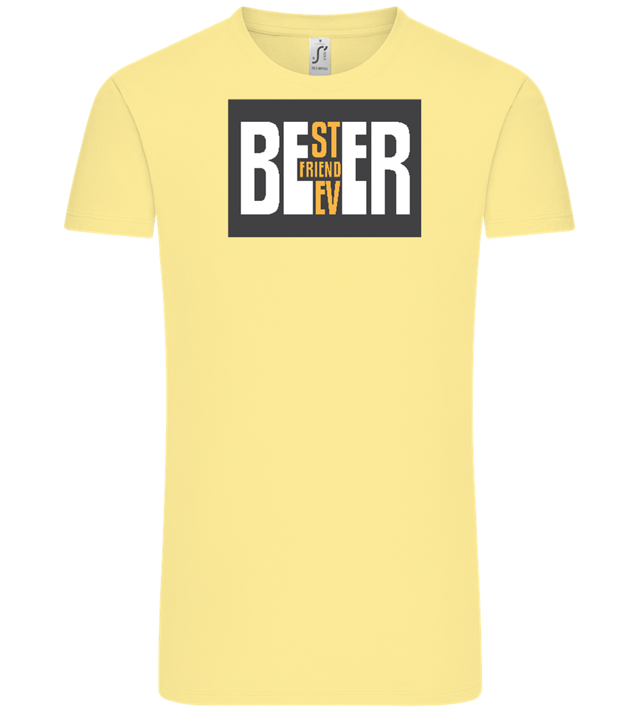 Beer Best Friend Design - Comfort Unisex T-Shirt_AMARELO CLARO_front