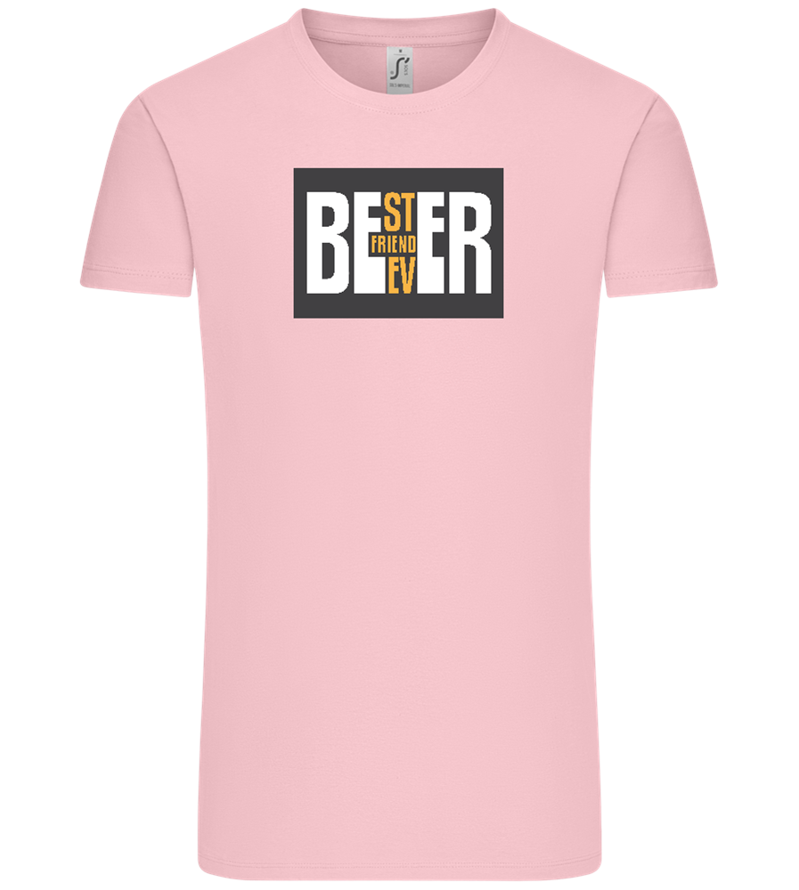 Beer Best Friend Design - Comfort Unisex T-Shirt_CANDY PINK_front