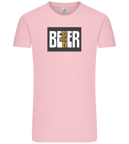 Beer Best Friend Design - Comfort Unisex T-Shirt_CANDY PINK_front
