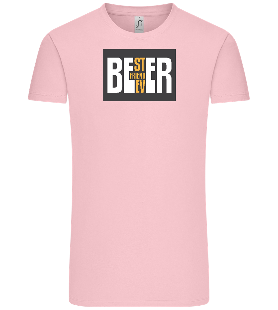 Beer Best Friend Design - Comfort Unisex T-Shirt_CANDY PINK_front