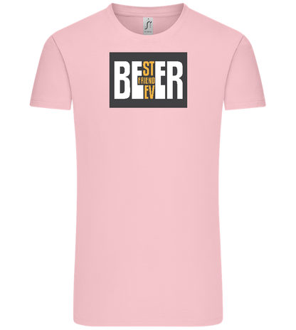 Beer Best Friend Design - Comfort Unisex T-Shirt_CANDY PINK_front