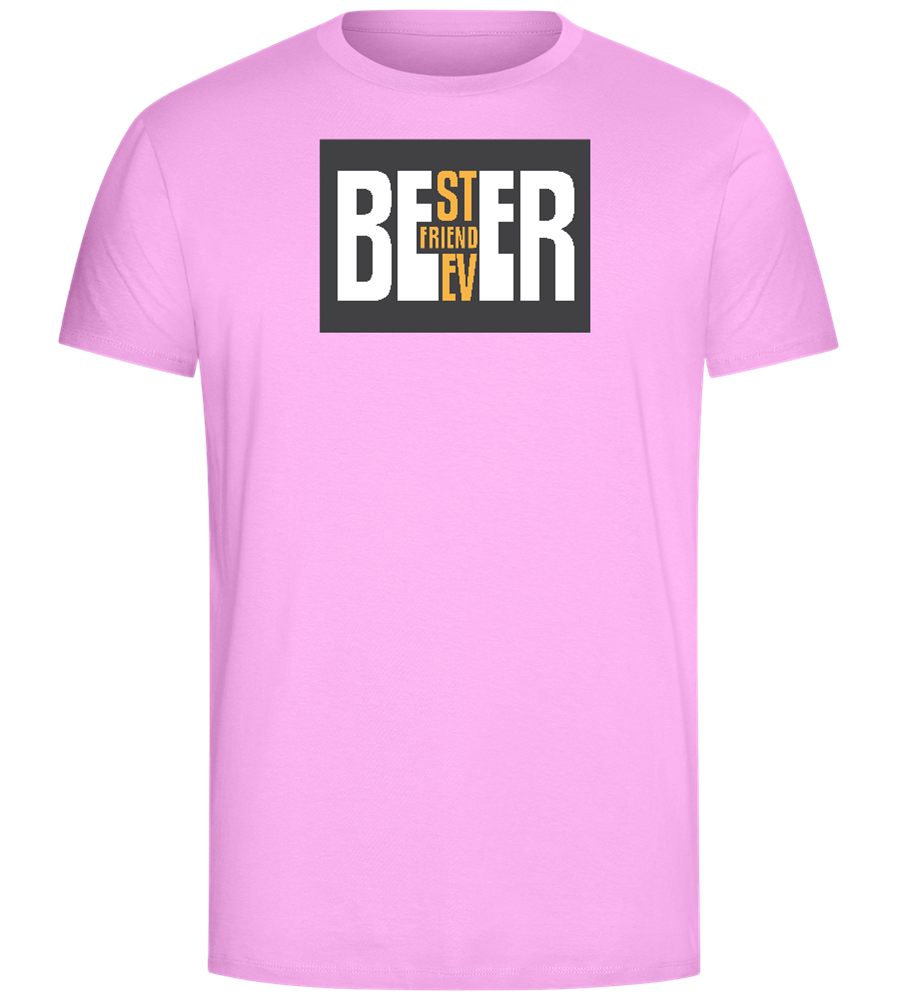 Beer Best Friend Design - Comfort Unisex T-Shirt_CANDY PINK_front