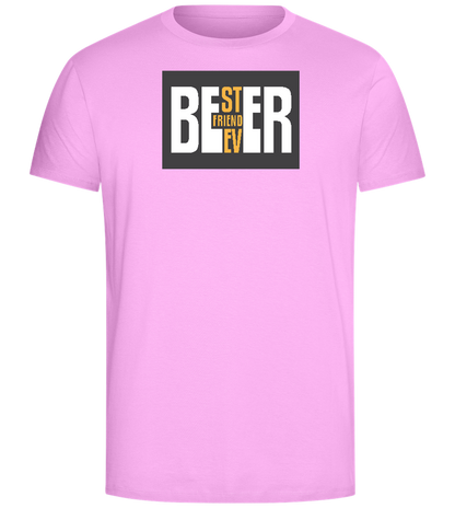 Beer Best Friend Design - Comfort Unisex T-Shirt_CANDY PINK_front