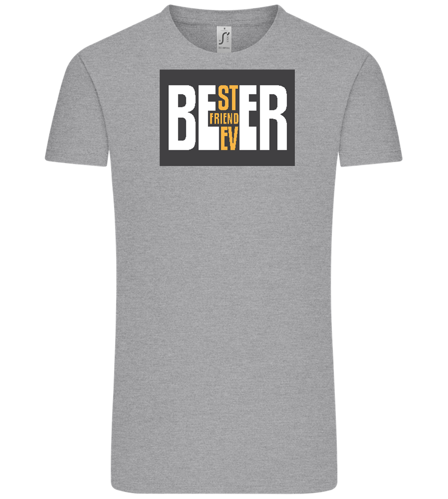 Beer Best Friend Design - Comfort Unisex T-Shirt_ORION GREY_front