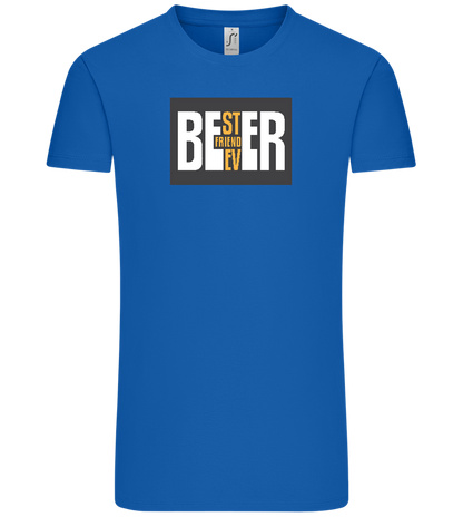 Beer Best Friend Design - Comfort Unisex T-Shirt_ROYAL_front