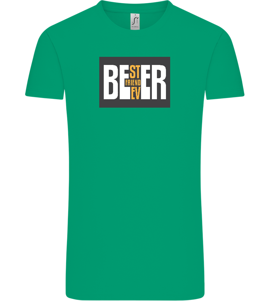 Beer Best Friend Design - Comfort Unisex T-Shirt_SPRING GREEN_front
