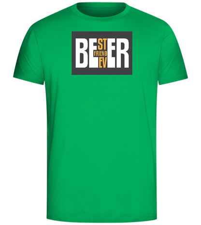 Beer Best Friend Design - Comfort Unisex T-Shirt_SPRING GREEN_front