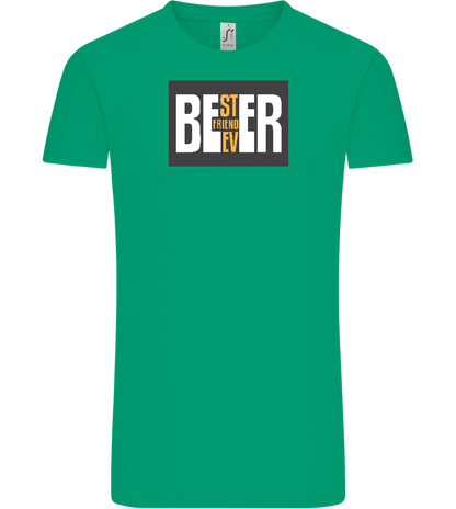 Beer Best Friend Design - Comfort Unisex T-Shirt_SPRING GREEN_front