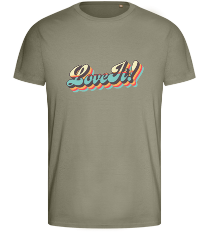 Love It! Design - Basic men's fitted t-shirt_KHAKI_front