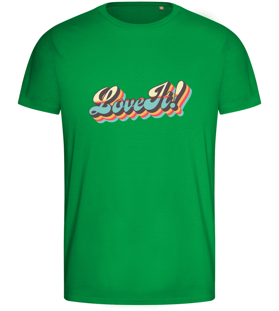 Love It! Design - Basic men's fitted t-shirt_MEADOW GREEN_front