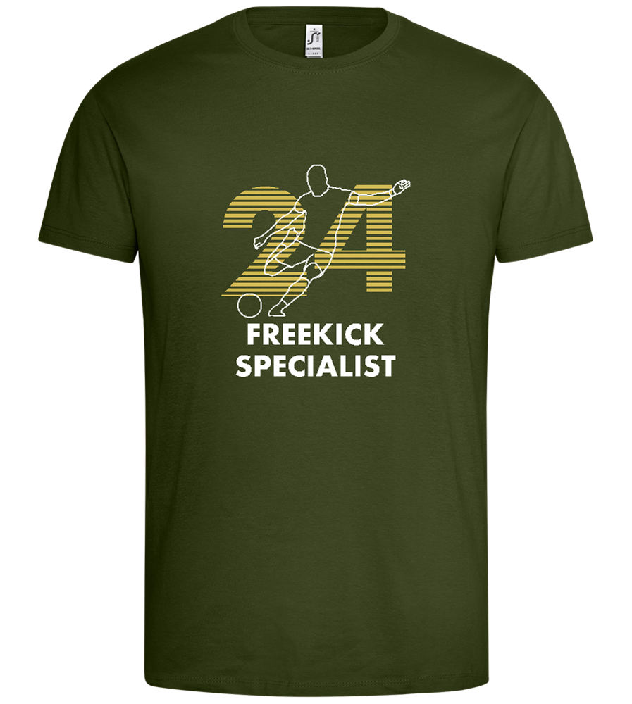 Freekick Specialist Design - Premium men's t-shirt_ARMY_front