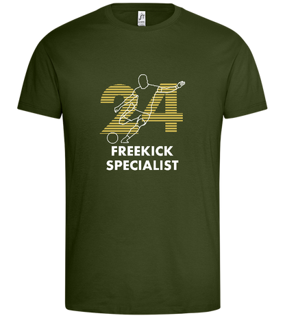 Freekick Specialist Design - Premium men's t-shirt_ARMY_front