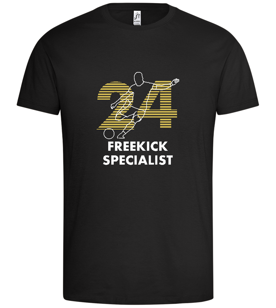 Freekick Specialist Design - Premium men's t-shirt_DEEP BLACK_front