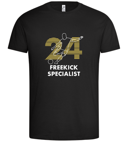 Freekick Specialist Design - Premium men's t-shirt_DEEP BLACK_front