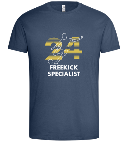 Freekick Specialist Design - Premium men's t-shirt_DENIM_front