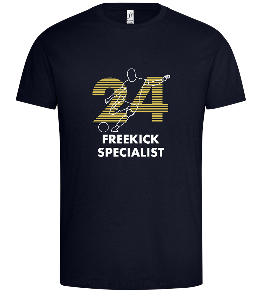 Freekick Specialist Design - Premium men's t-shirt_FRENCH NAVY_front