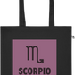 Zodiac Scorpio Design - Premium colored organic cotton tote bag_BLACK_front