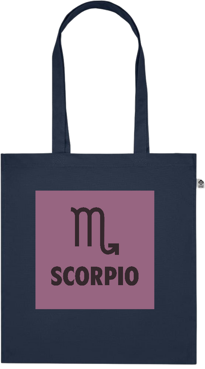 Zodiac Scorpio Design - Premium colored organic cotton tote bag_FRENCH NAVY_front