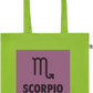 Zodiac Scorpio Design - Premium colored organic cotton tote bag_LIME_front