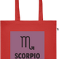 Zodiac Scorpio Design - Premium colored organic cotton tote bag_RED_front