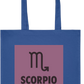 Zodiac Scorpio Design - Premium colored organic cotton tote bag_ROYAL BLUE_front