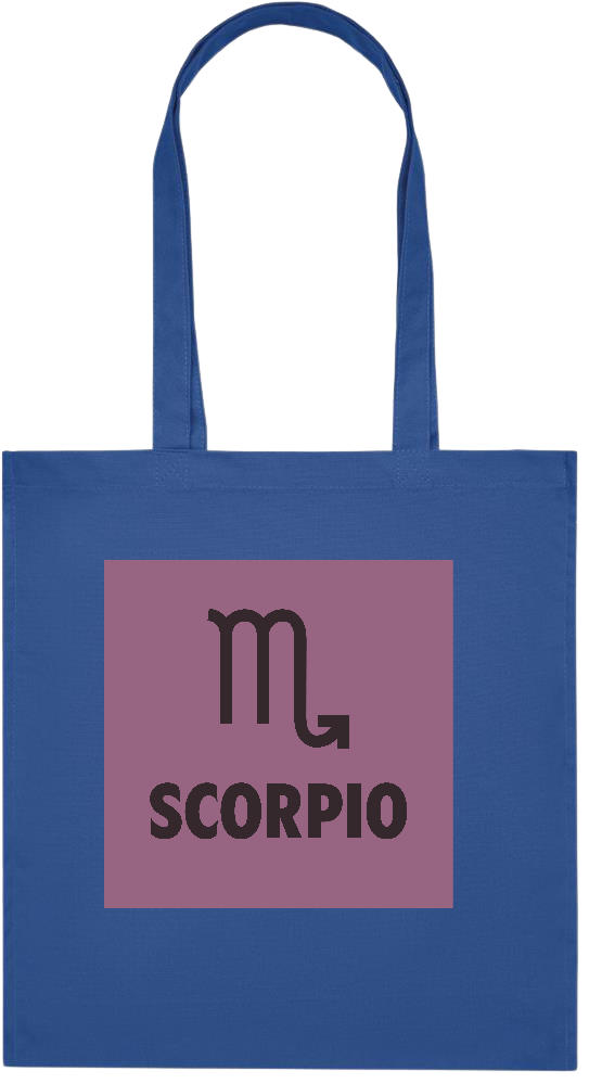 Zodiac Scorpio Design - Premium colored organic cotton tote bag_ROYAL BLUE_front