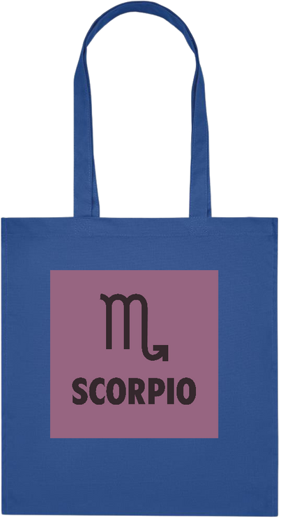 Zodiac Scorpio Design - Premium colored organic cotton tote bag_ROYAL BLUE_front