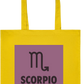 Zodiac Scorpio Design - Premium colored organic cotton tote bag_YELLOW_front