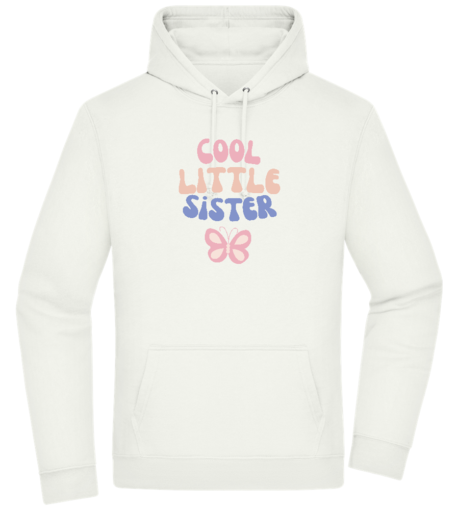 Cool Little Sister Butterfly Design - Premium Essential Unisex Hoodie_CREAMY GREEN_front