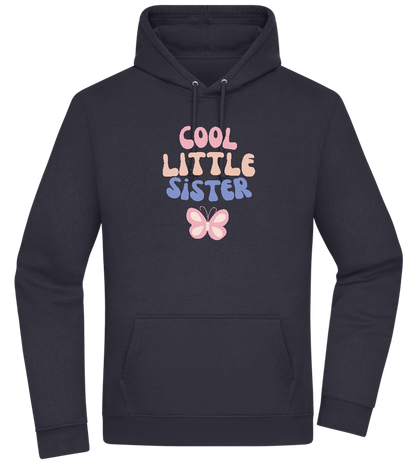 Cool Little Sister Butterfly Design - Premium Essential Unisex Hoodie_FRENCH NAVY_front