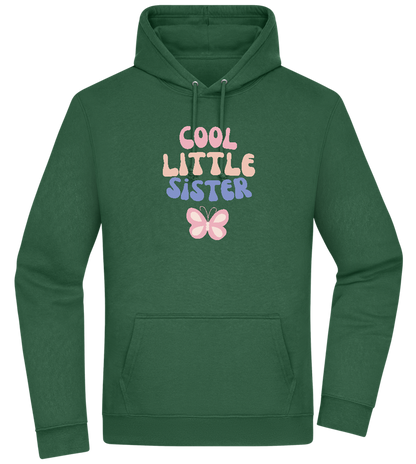 Cool Little Sister Butterfly Design - Premium Essential Unisex Hoodie_GREEN BOTTLE_front