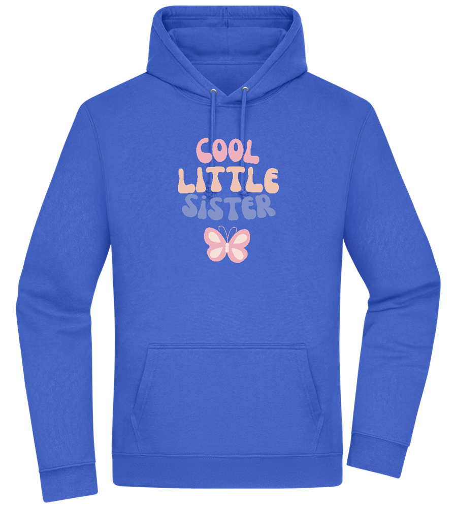 Cool Little Sister Butterfly Design - Premium Essential Unisex Hoodie_ROYAL_front