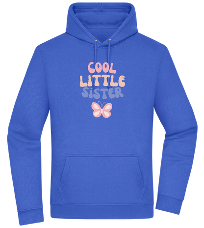 Cool Little Sister Butterfly Design - Premium Essential Unisex Hoodie_ROYAL_front