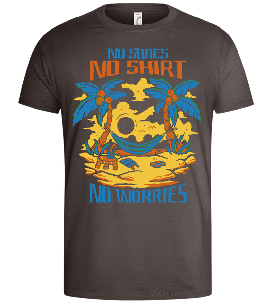 No Shirt No Worries Design - Basic men's t-shirt_DARK GRAY_front